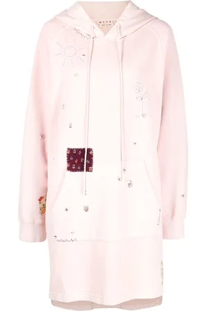 Marni Embroidered hoodie dress