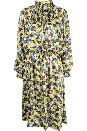 Plan C Twill Daisy Bouquet print dress