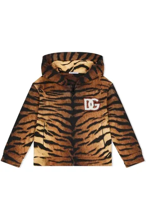 Dolce & Gabbana Tiger-print zip-front hoodie