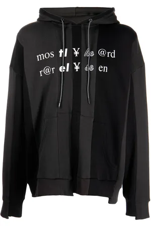 MOSTLY HEARD RARELY SEEN Symbol-text pullover hoodie