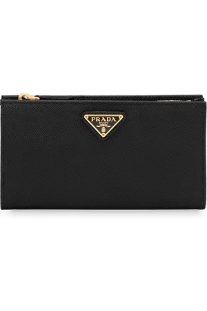 Prada Logo-plaque zipped wallet