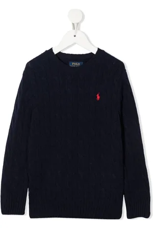 Ralph Lauren Logo-embroidered cable knit sweater
