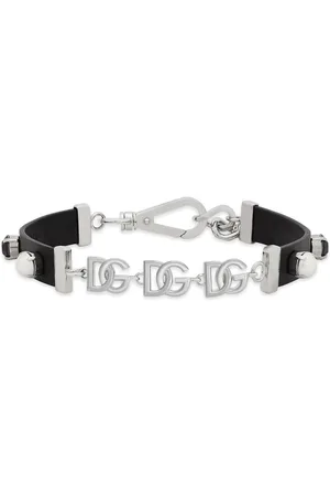 Dolce & Gabbana Logo-charm leather choker
