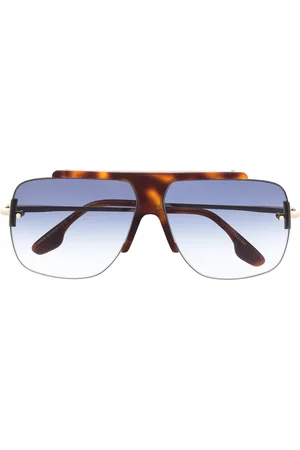 Victoria Beckham Tortoiseshell-effect pilot-frame sunglasses