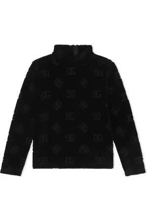 Dolce & Gabbana Logo-jacquard half-zip sweater