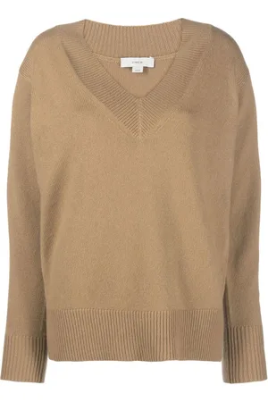 Vince V-neck draped-sleeve jumper