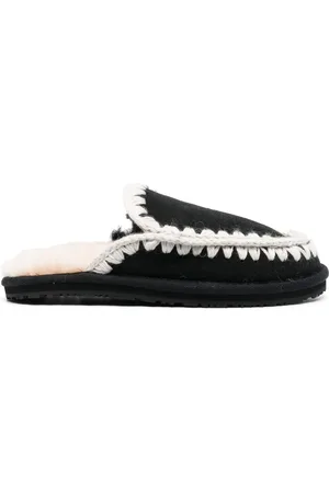 Mou Braided shearling slippers