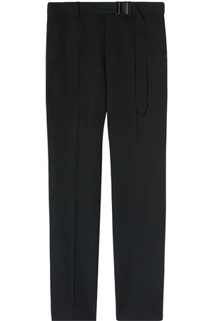 OFF-WHITE Belted slim-fit trousers