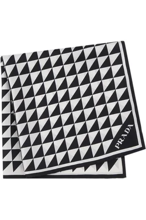 Prada Triangle-logo twill scarf