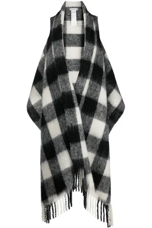 Woolrich Check-pattern knitted scarf