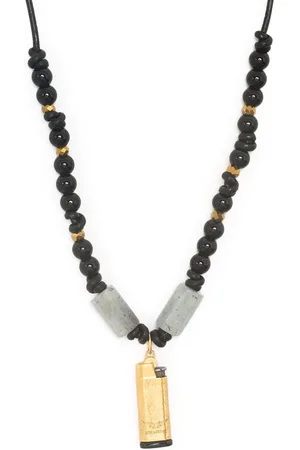 Zadig & Voltaire Beaded rectangle-pendant necklace