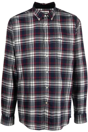 Mens barbour store shirt sale