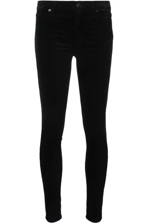 7 for all Mankind Velvet-effect skinny trousers