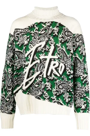 Etro Paisley intarsia-knit jumper