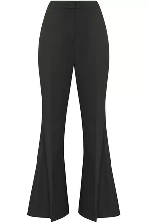 Womens Petite Flared Trousers Black High Waisted  Styledupcouk