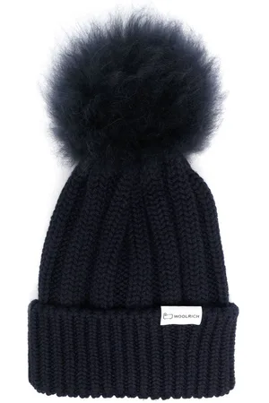 Woolrich Logo-patch pompom beanie