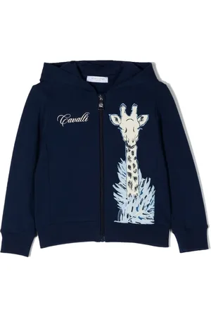 Roberto Cavalli Animal-print zip-up sweatshirt