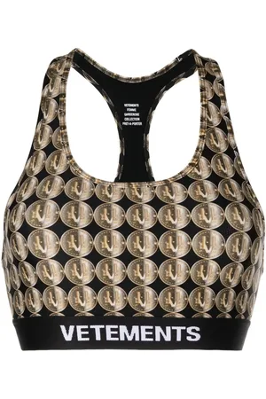 Vetements Logo-print racerback sports bra