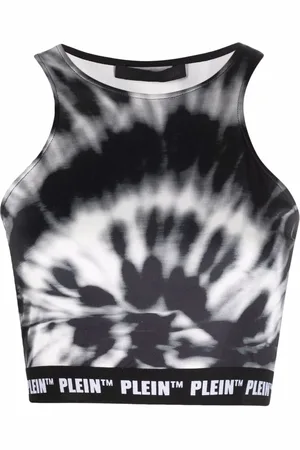 Philipp Plein Tie dye-print cropped top