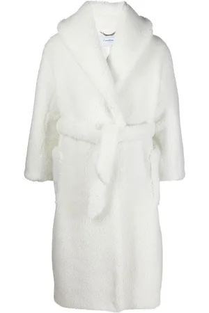 White Heart Print Teddy Hooded Dressing Gown | New Look