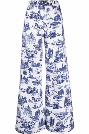 Philipp Plein All-over logo print wide-leg jeans