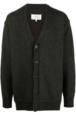 Maison Margiela V-neck elbow-patch cardigan