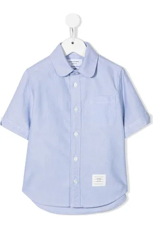 Thom Browne Logo-patch short-sleeve shirt