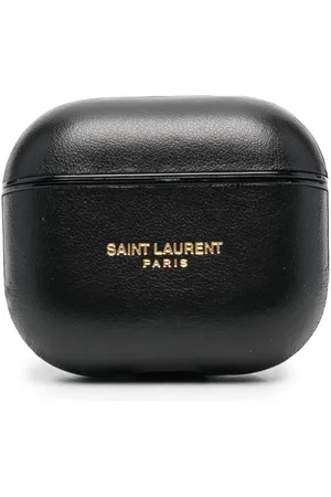 Saint Laurent - Leopard Heart Leather Airpods Case