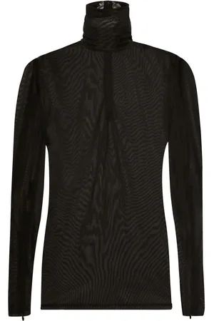 Dolce & Gabbana Sheer jersey roll-neck top