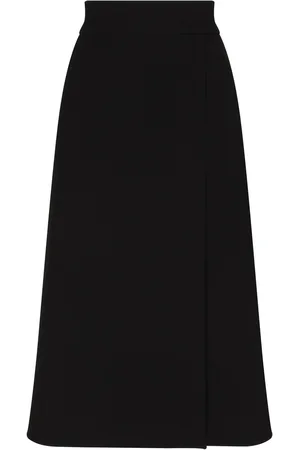 Dolce & Gabbana Slit-detail crepe midi skirt