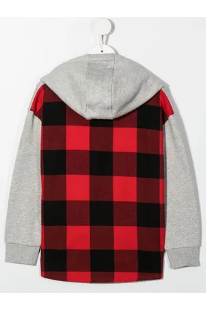 Woolrich Embroidered-logo panelled hoodie