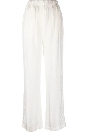 There Was One Striped straight-leg trousers