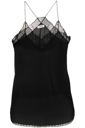 Zadig & Voltaire Lace-trim slip top