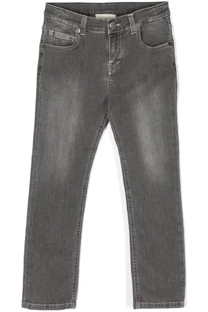 DOUUOD KIDS Faded-effect straight-leg jeans