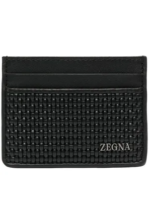Ermenegildo Zegna Textured embossed-logo cardholder