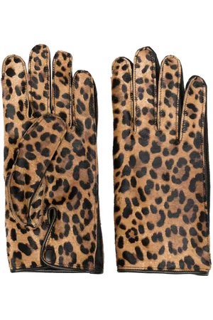Maison Margiela Sll-over leopard-print gloves