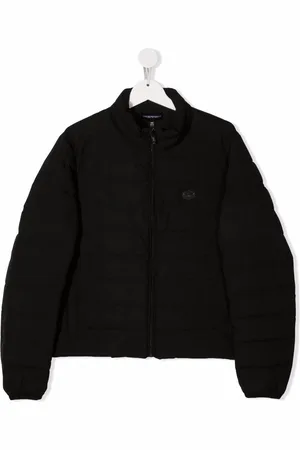 Emporio Armani Logo-patch zip-up padded jacket