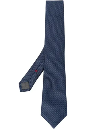 Brunello Cucinelli Textured-finish pointed-tip tie
