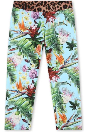 Philipp Plein Floral-print slip-on leggings