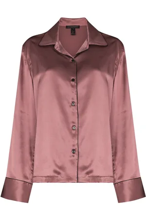 Kiki de Montparnasse Piped-trim silk pajama shirt
