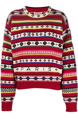 Kenzo Intarsia-knit logo jumper