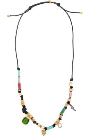 Zadig & Voltaire Brass charm necklace