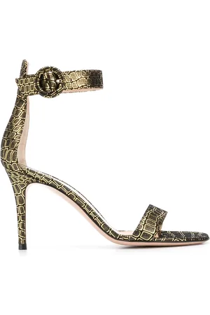 Gianvito Rossi Metallic print sandals