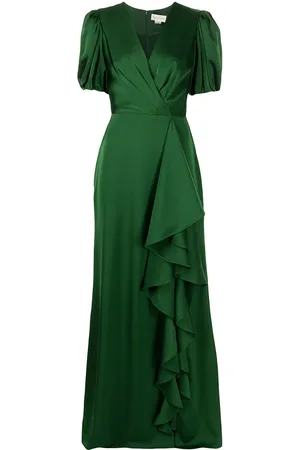 Sachin & Babi Mila ruffle-drape gown