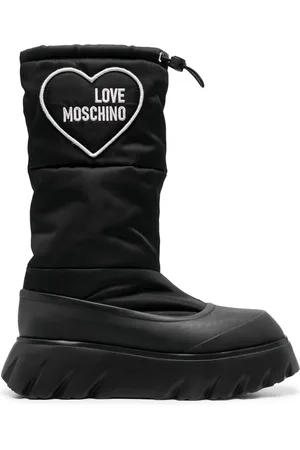 Moschino Padded heart patch boots