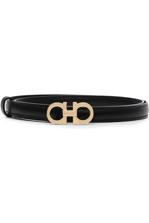 Salvatore Ferragamo Logo-plaque leather belt