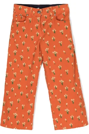 Stella McCartney Floral-print corduroy trousers
