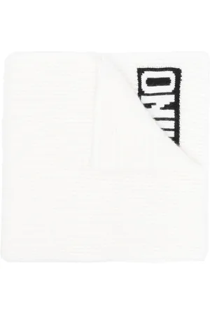 Moschino Intarsia-logo knit scarf