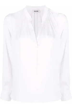 Zadig & Voltaire V-neck satin-finish blouse