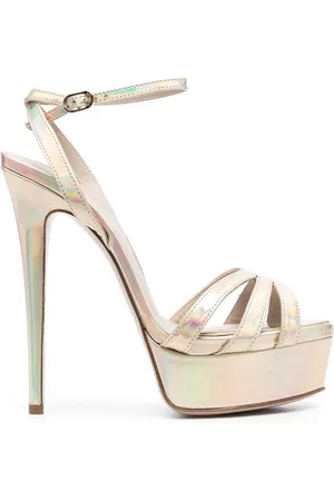 LE SILLA Lola holographic 140mm sandals